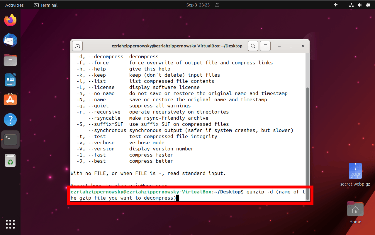 How To Open GZ Files on Linux: Step 1