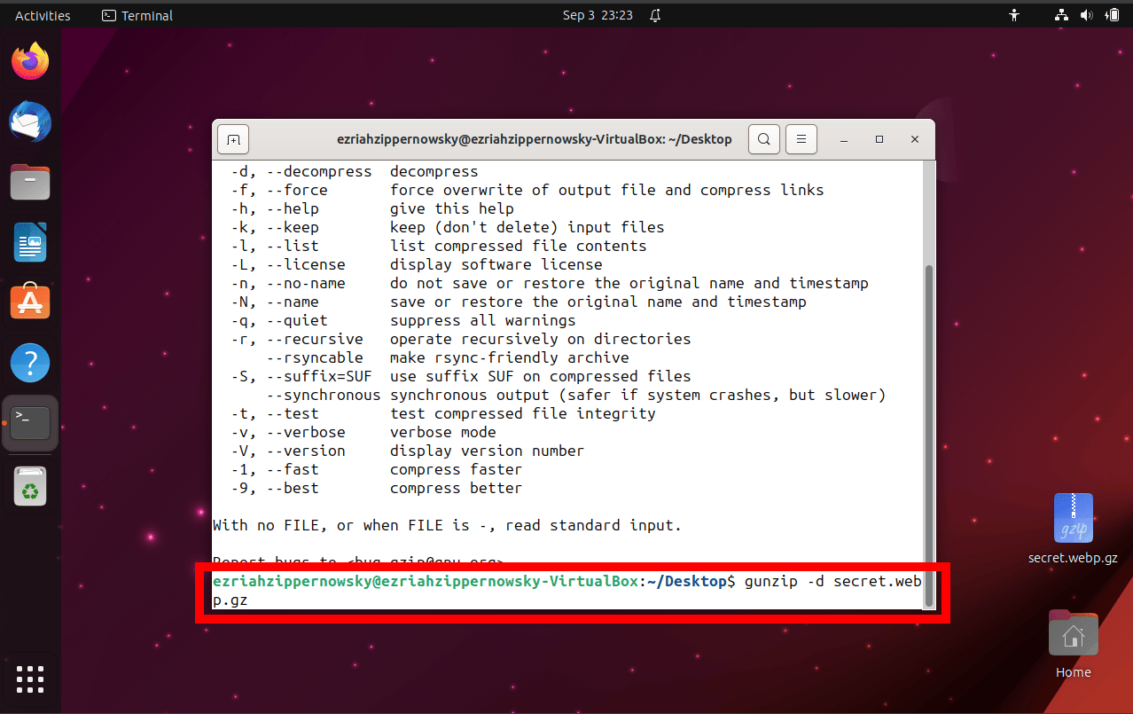 How To Open GZ Files on Linux: Step 1