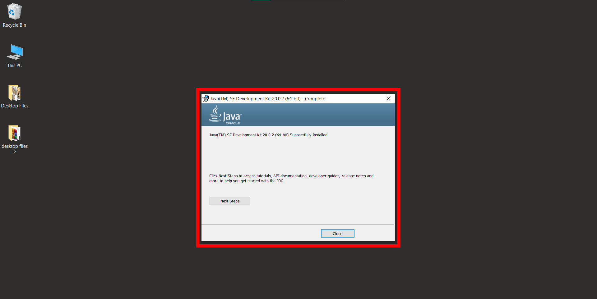 How to Install Java in Windows: Step 6