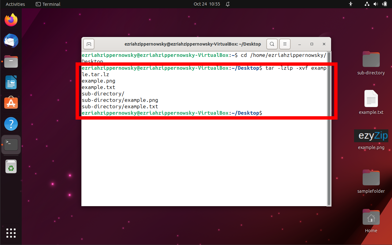 How To Open LZ Files on Linux Using Tar: Step 3