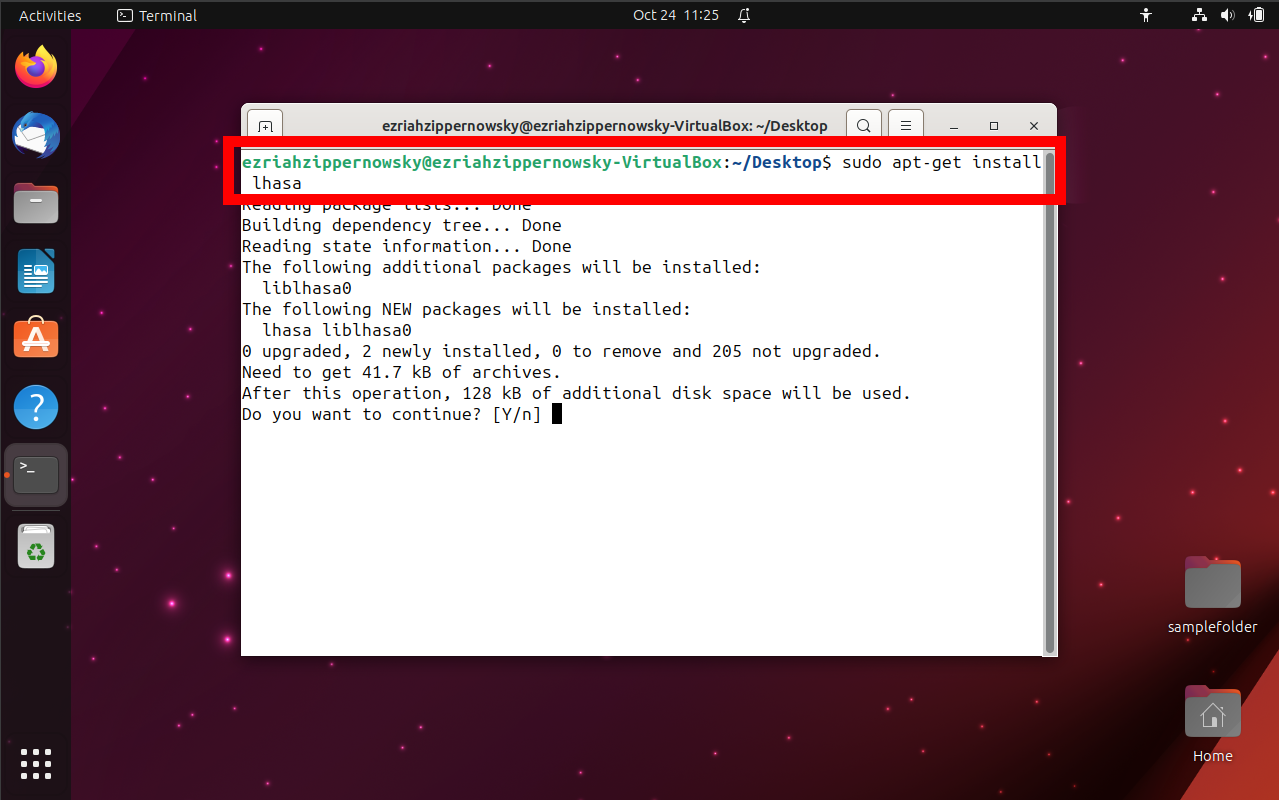 How To Open LZH Files On Linux: Step 2