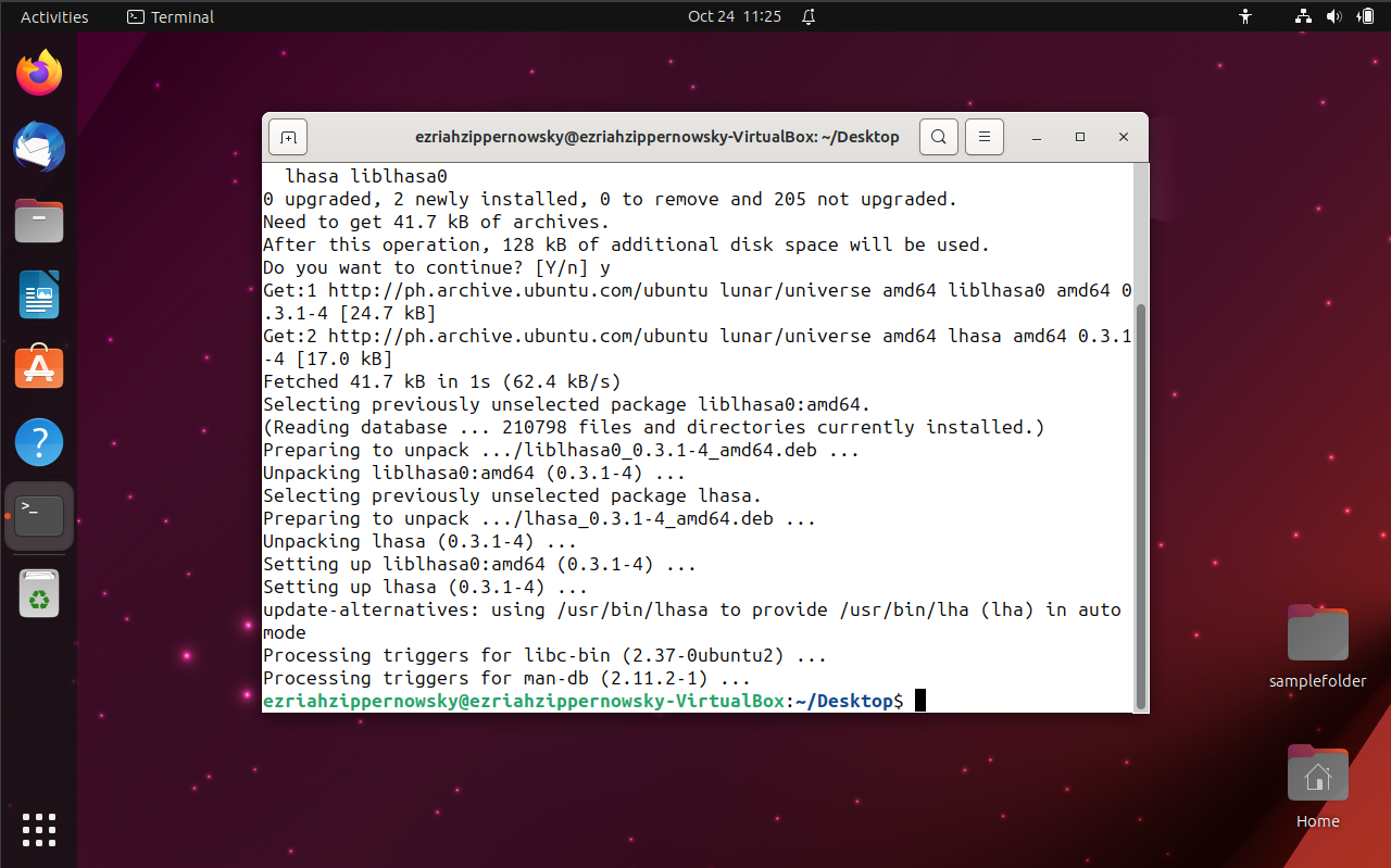 How To Open LZH Files On Linux: Step 2