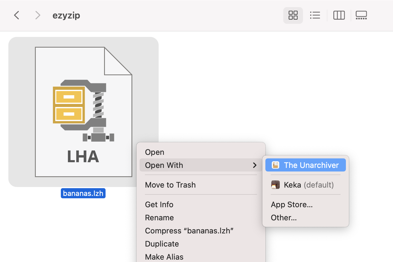 How To Open LZH Files On MacOS Using The Unarchiver: Step 3
