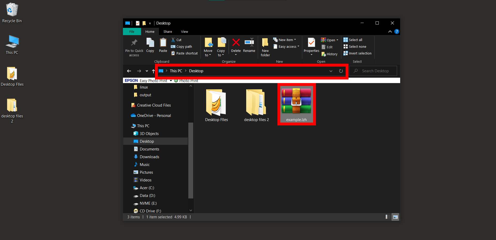 How To Open LZH Files On Windows Using WinRAR: Step 3