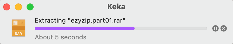 How To Open Multipart RAR Files Using Keka: Step 4