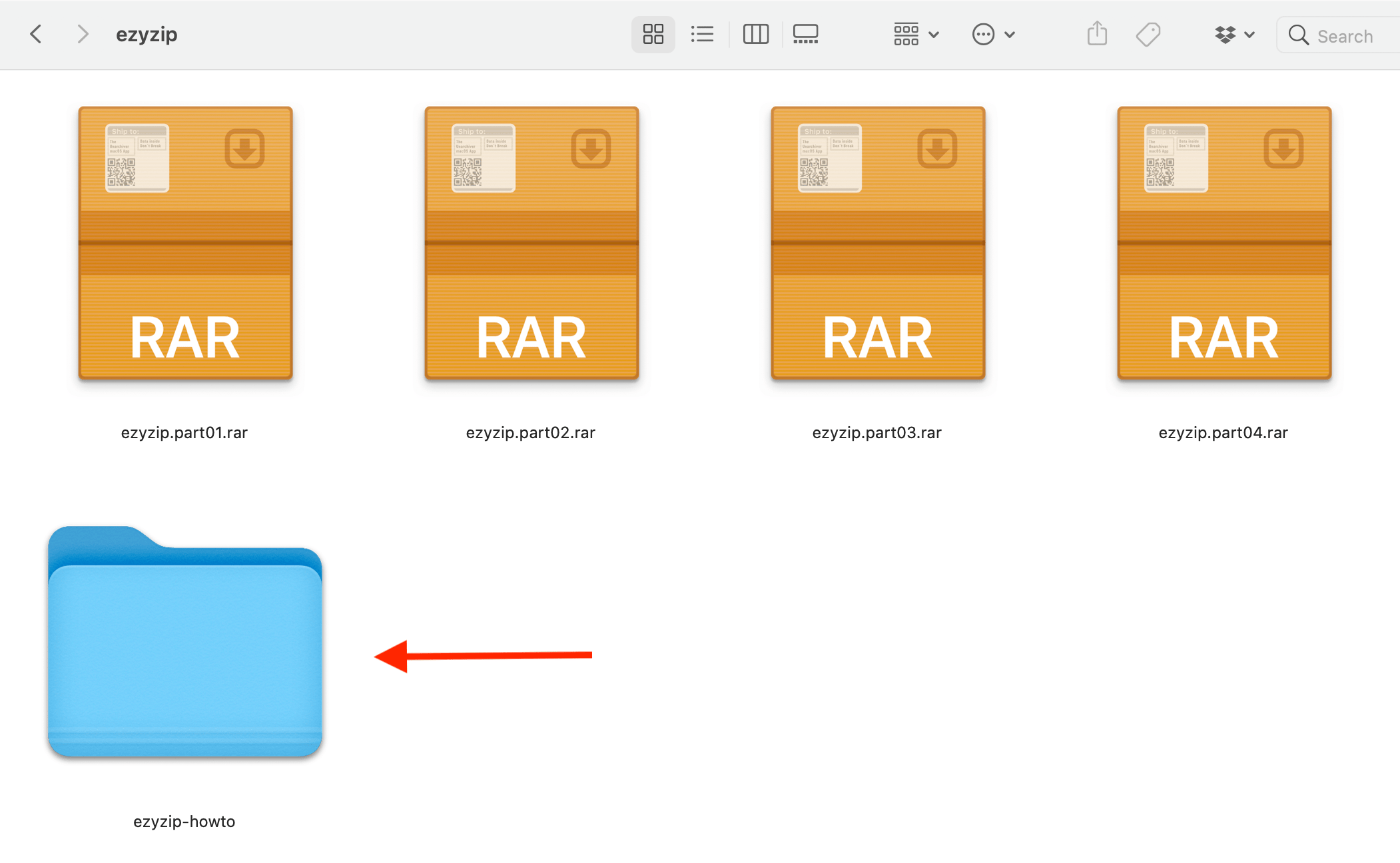 How To Open Multipart RAR Files Using Keka: Step 4