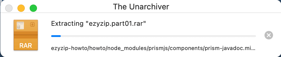 How To Open Multipart RAR Files Using The Unarchiver: Step 4