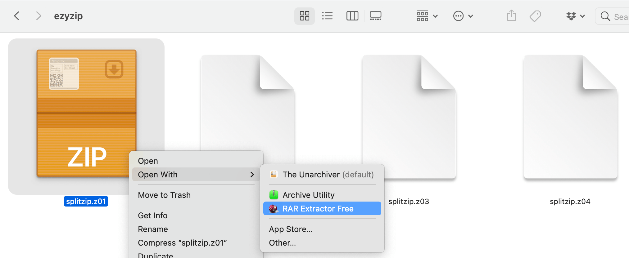 Method 2: Using rar extractor for Mac: Step 2