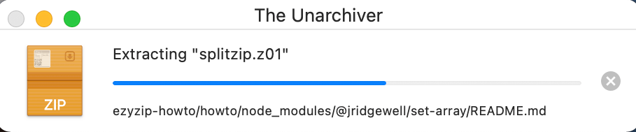 How To Open Multipart ZIP Files Using The Unarchiver: Step 4