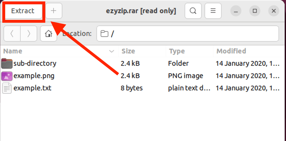 How To Open RAR Files Using File Roller: Step 4
