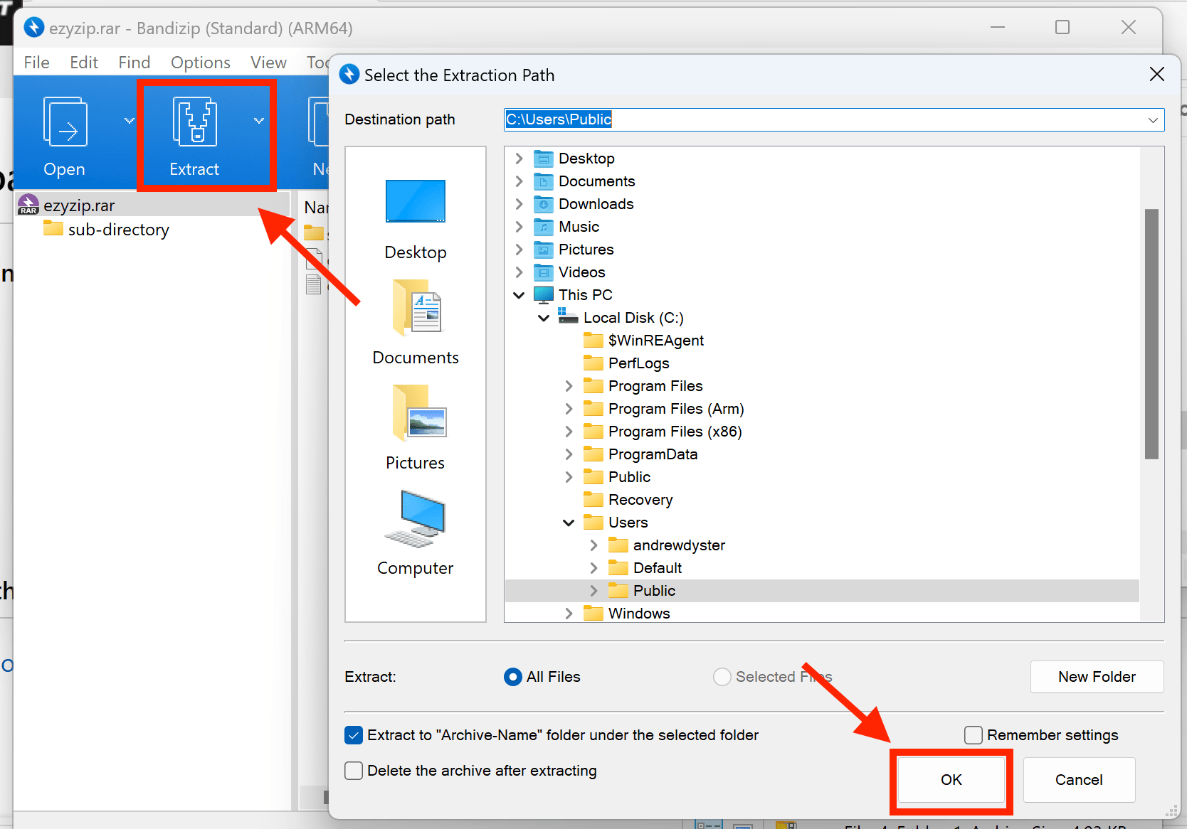 How To Open RAR Files Using Bandizip: Step 5