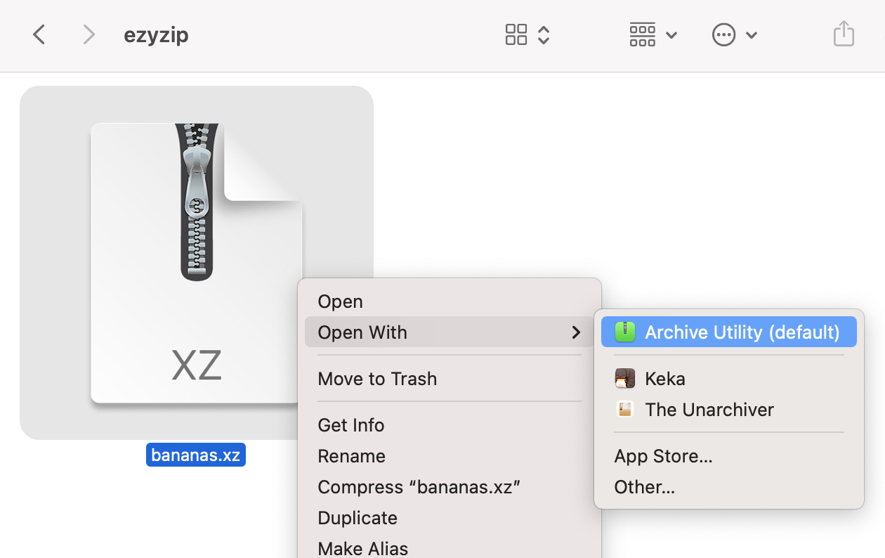 How To Open XZ Files on MacOS Using The Unarchiver: Step 3