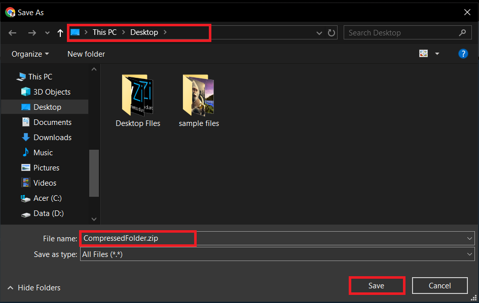 Reduce Folder Size For Upload: Step 3