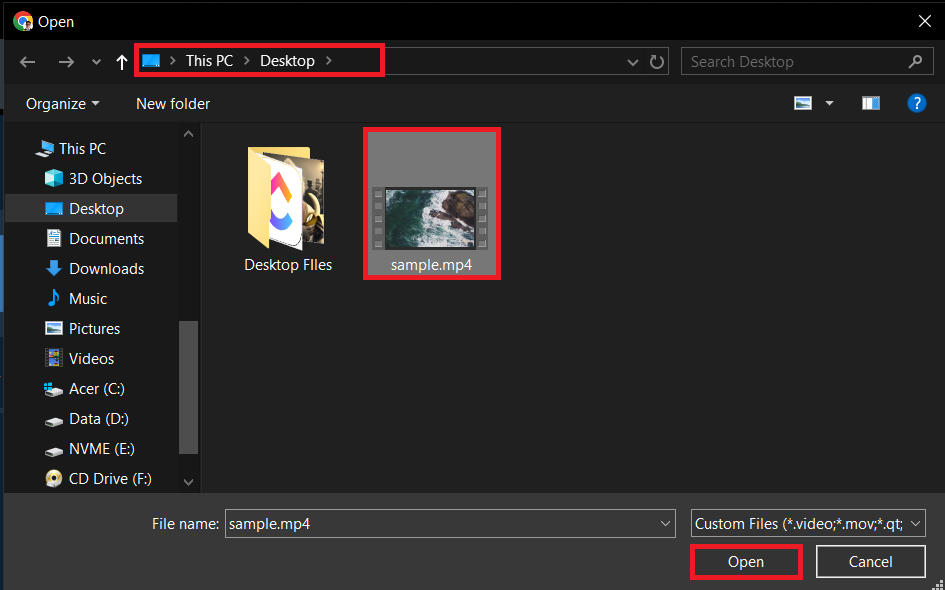 Reduce Video File Size For Upload: Step 1