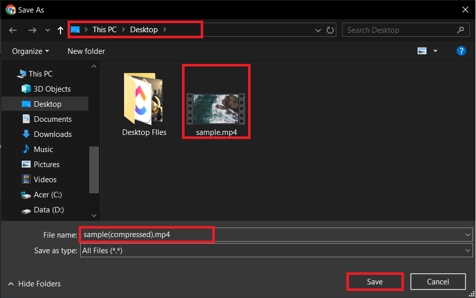 Reduce Video File Size For Upload: Step 3