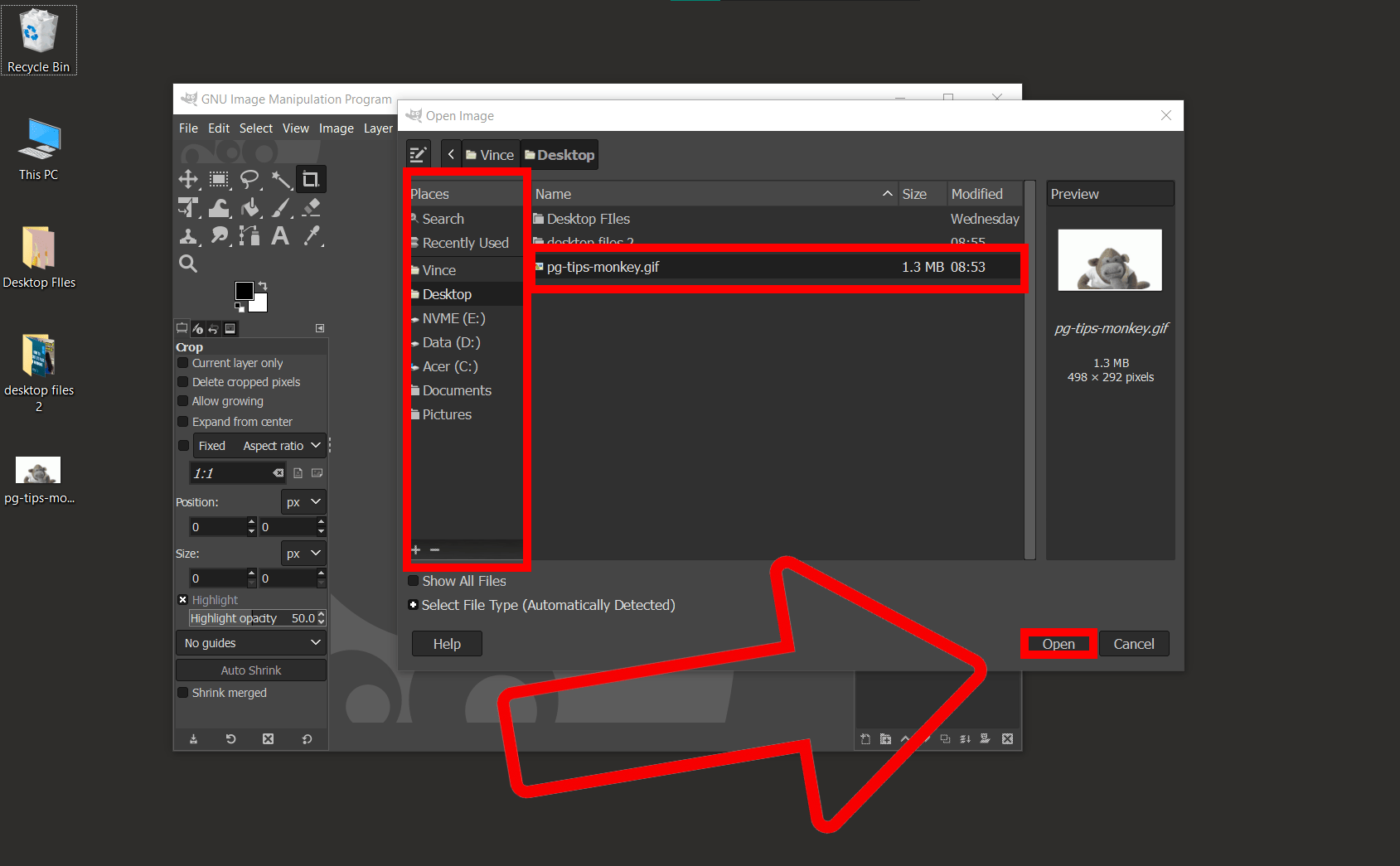 How To Reduce GIF Size Using GIMP: Step 2