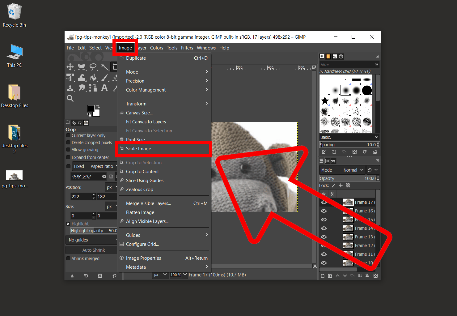 How To Reduce GIF Size Using GIMP: Step 2