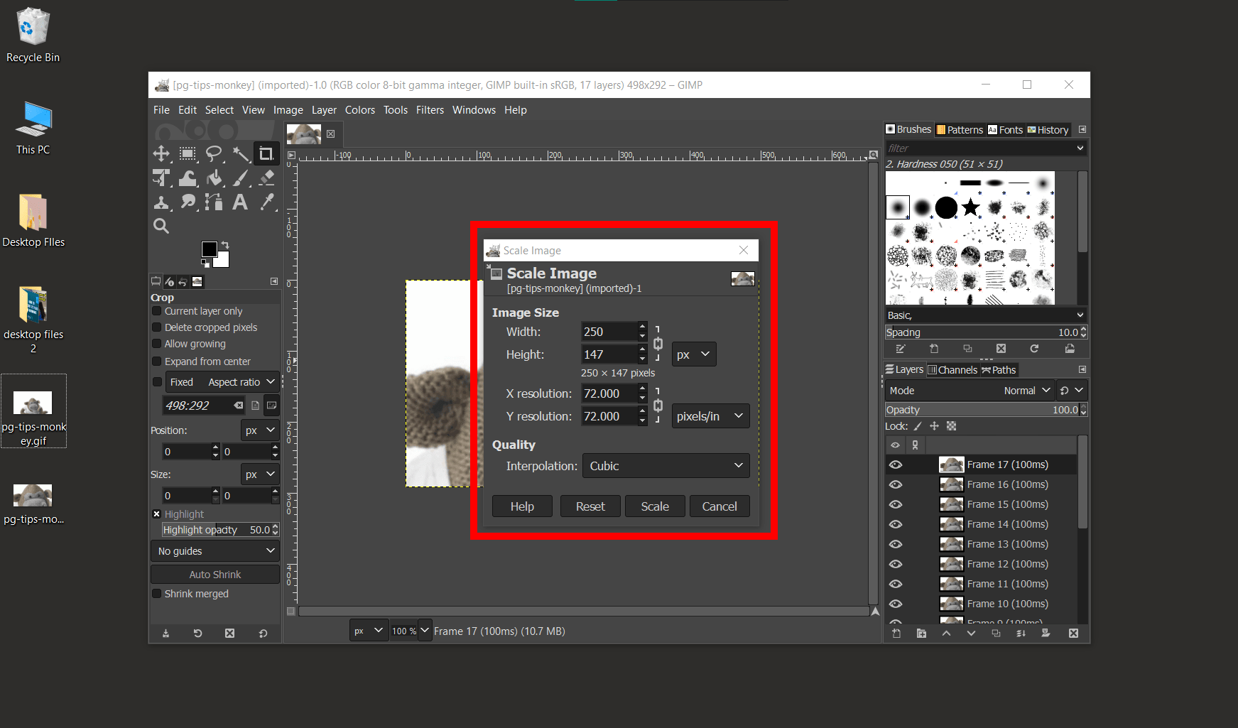 How To Reduce GIF Size Using GIMP: Step 2