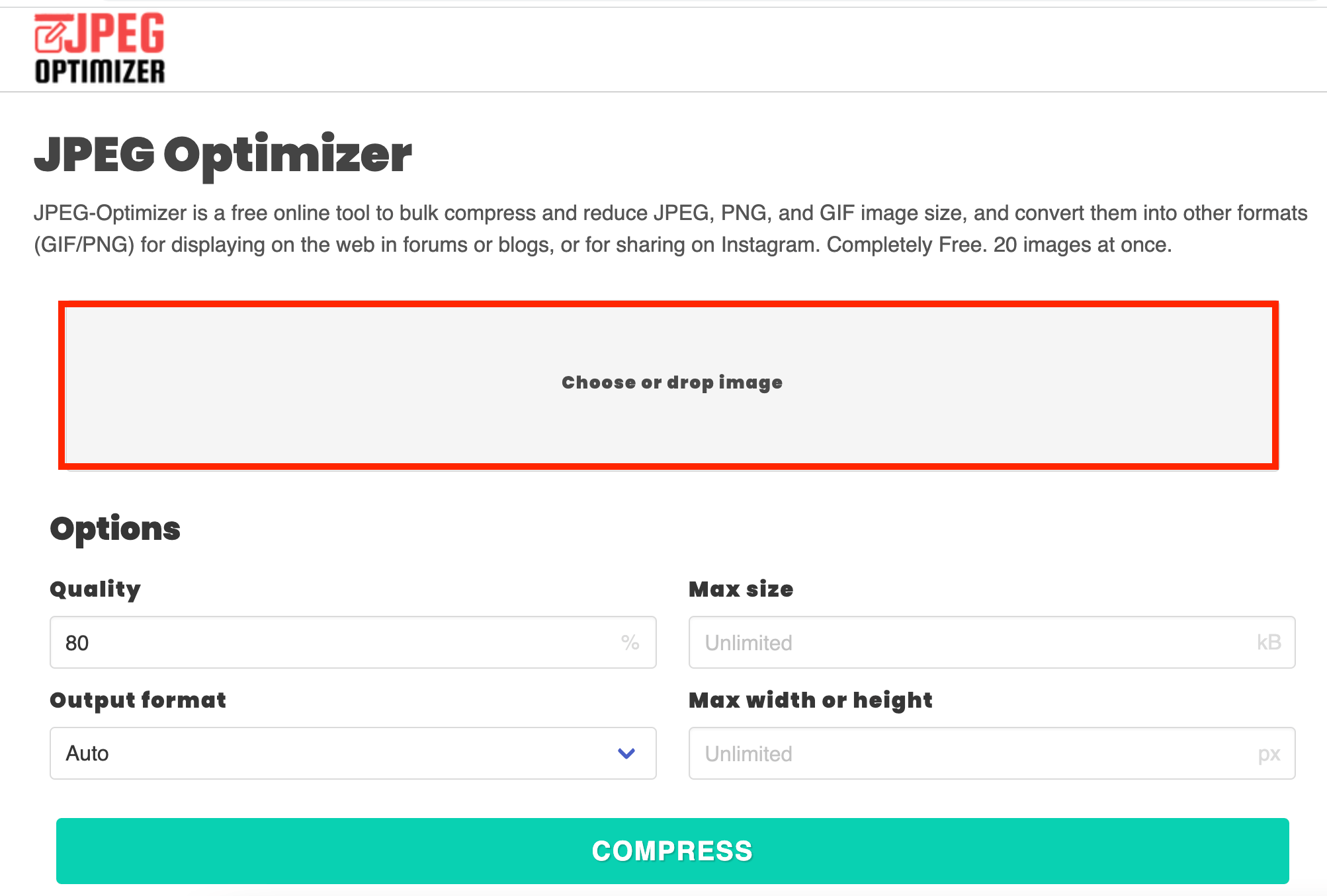 How To Reduce JPEG File Size Using JPEG Optimizer: Step 1