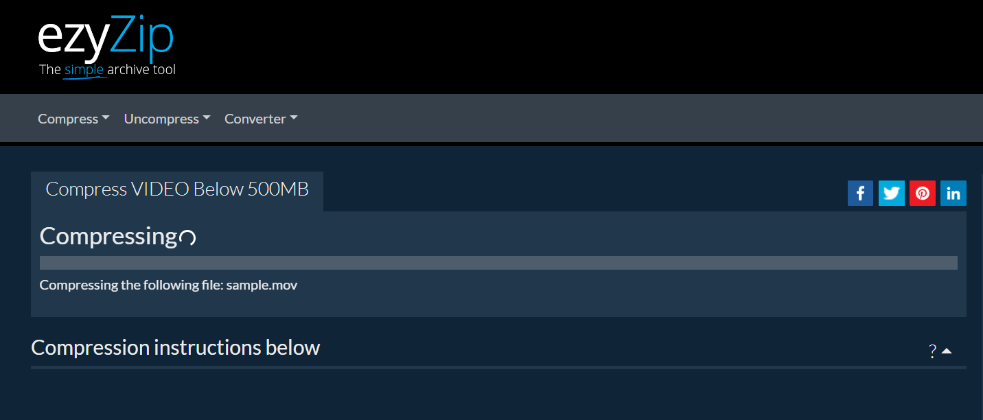 How To Reduce Video File Size Online with EzyZip: Step 3