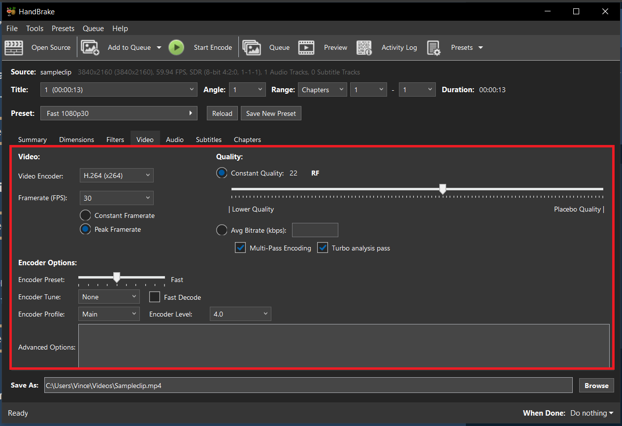 How To Reduce Video File Size with HandBrake (Windows, Mac): Step 3