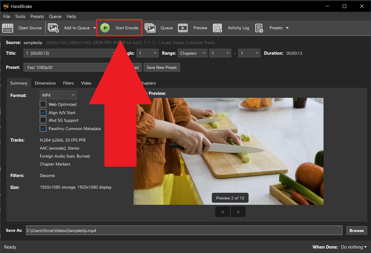 How To Reduce Video File Size with HandBrake (Windows, Mac): Step 4