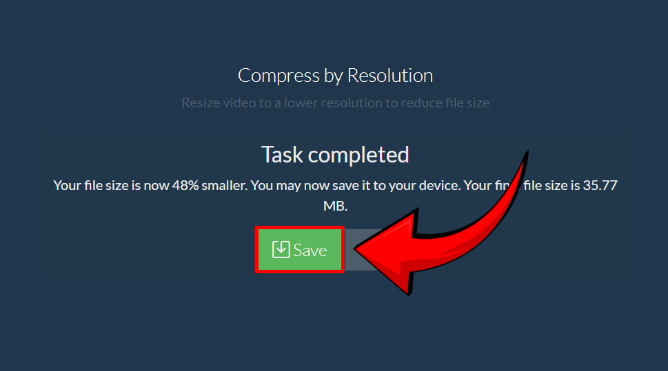 How To Reduce Video Quality Using ezyZip Media Converter: Step 5