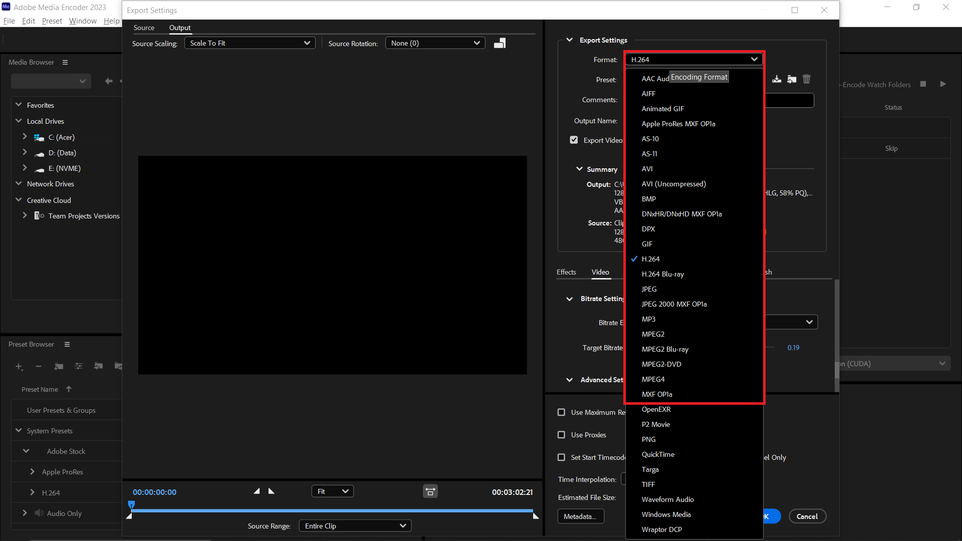 How To Use Adobe Media Encoder on Windows: Step 3