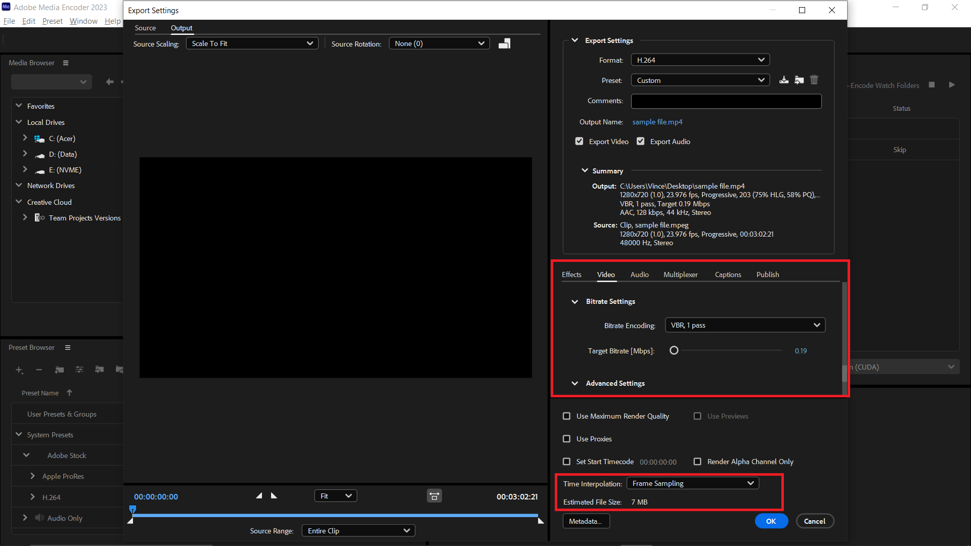 How To Use Adobe Media Encoder on Windows: Step 4