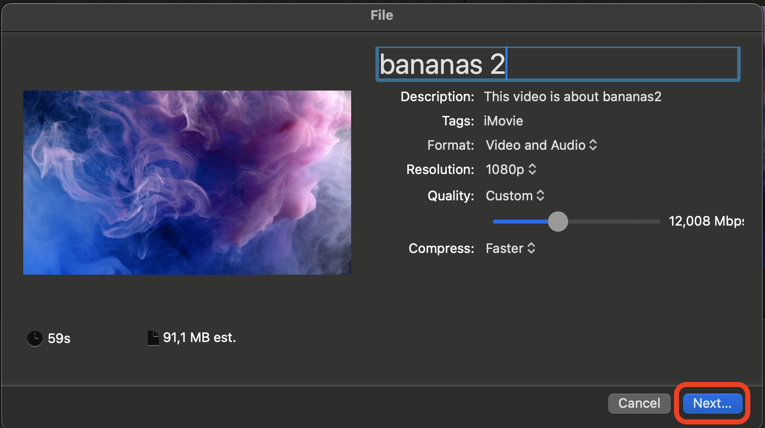 How To Reduce Video Size On Windows Using iMovie: Step 3