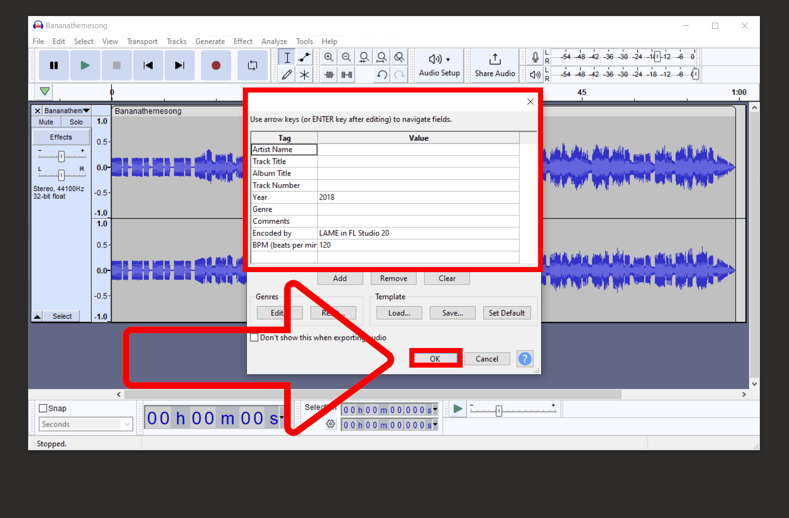 How To Reduce WAV File Size Using Audacity: Step 4