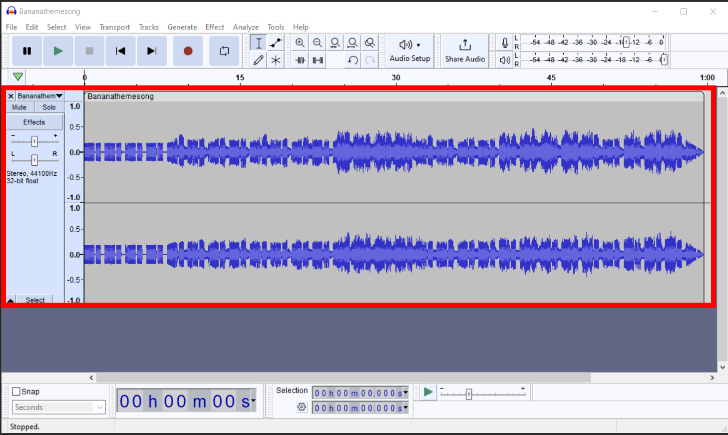 How To Reduce WAV File Size Using Audacity: Step 2