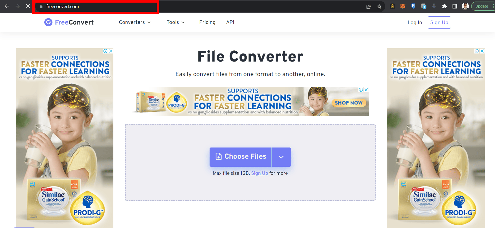 How To Reduce WAV File Size Using FreeConvert: Step 1