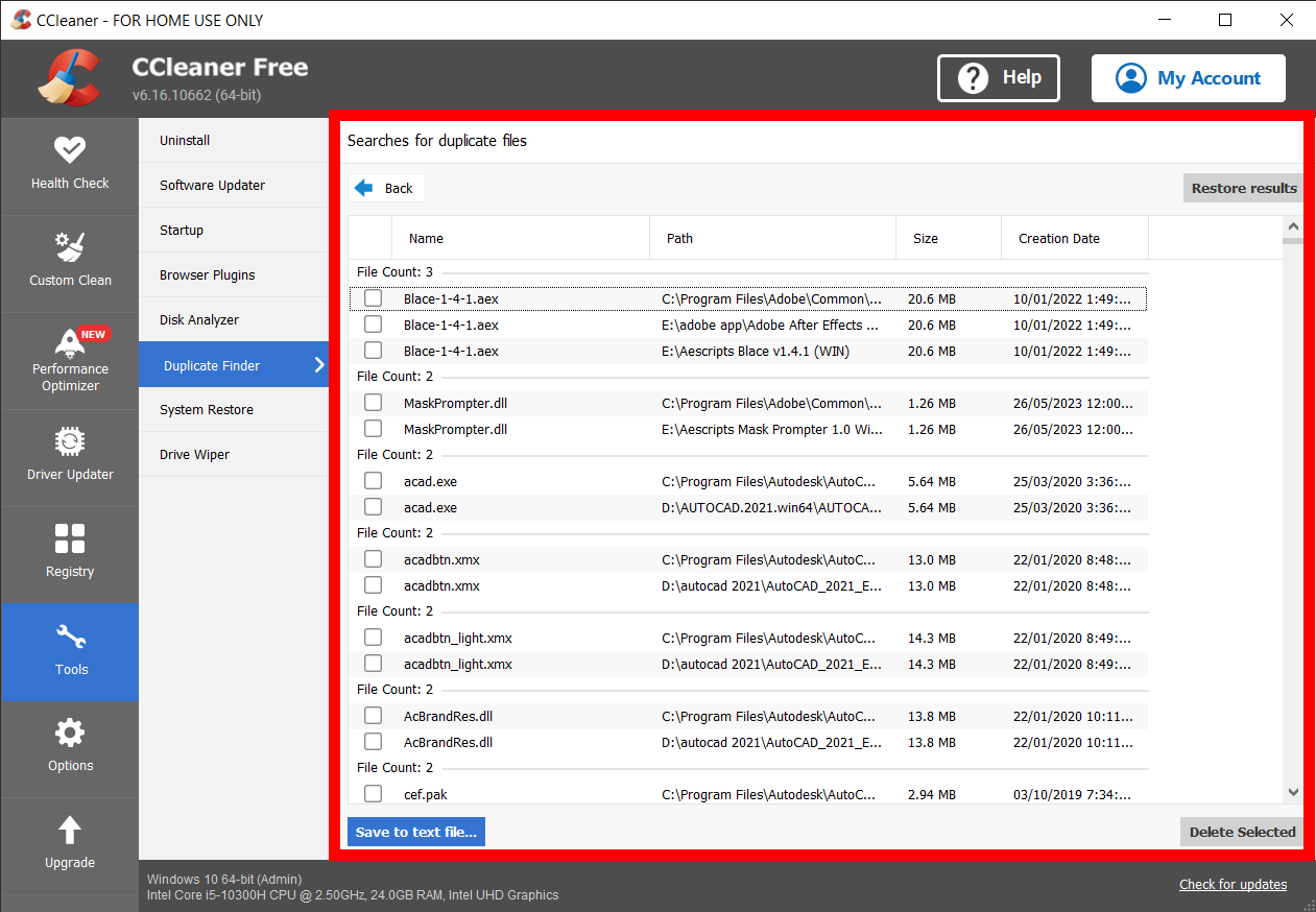 How To Use CCleaner to Remove Duplicate Files: Step 6