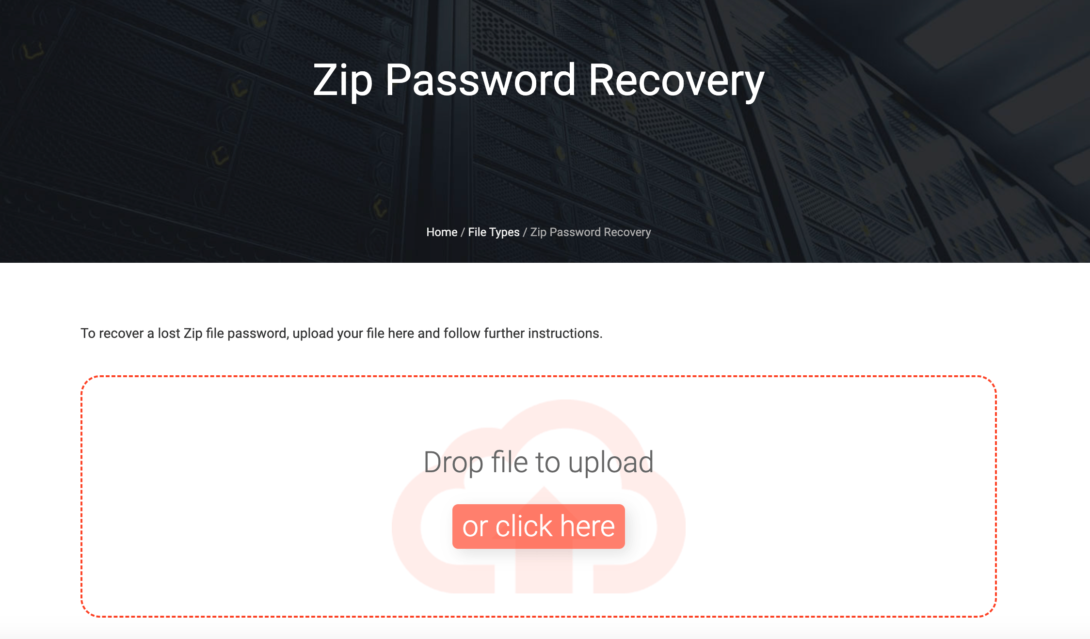 How To Remove Password From ZIP Using Online Services: Step 1