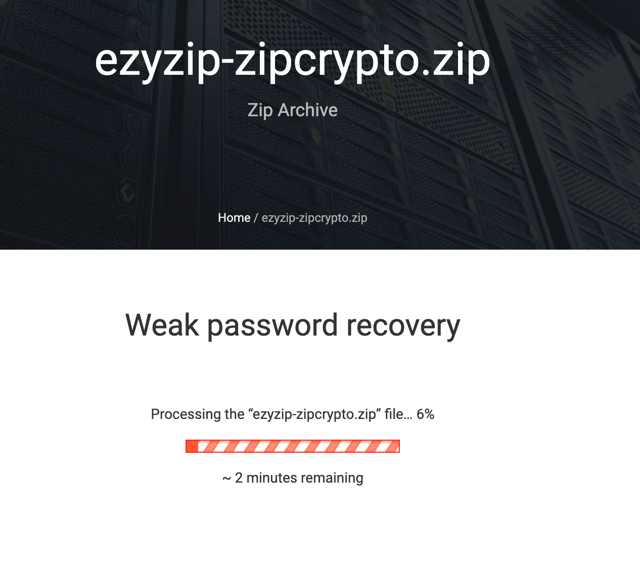 How To Remove Password From ZIP Using Online Services: Step 2