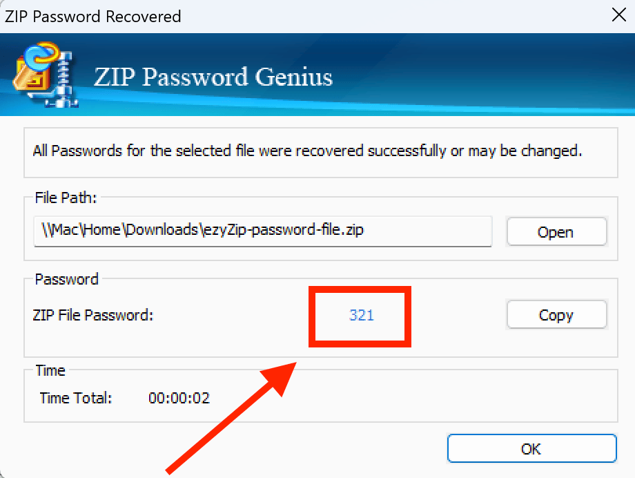 How To Use iSunshare ZIP Password Genius: Step 7