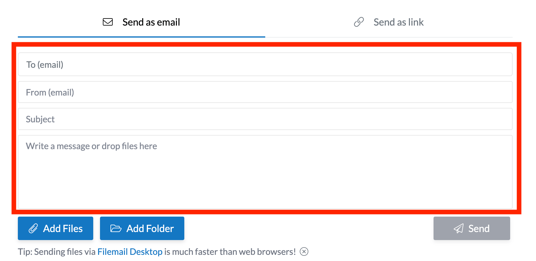 How To Send Large Files Using Filemail: Step 2