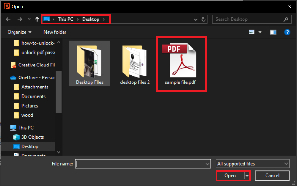 How To Unlock PDF Password in Windows: Step 3