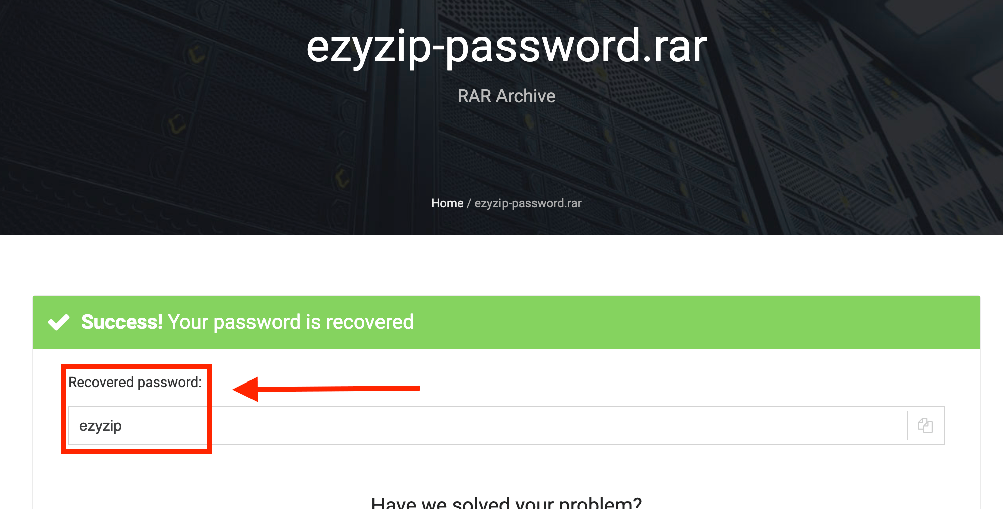 How To Remove Password From ZIP Using Online Services: Step 3