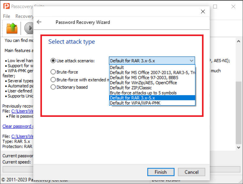 How to Unlock rar Password Using Accent RAR Password Recovery: Step 5