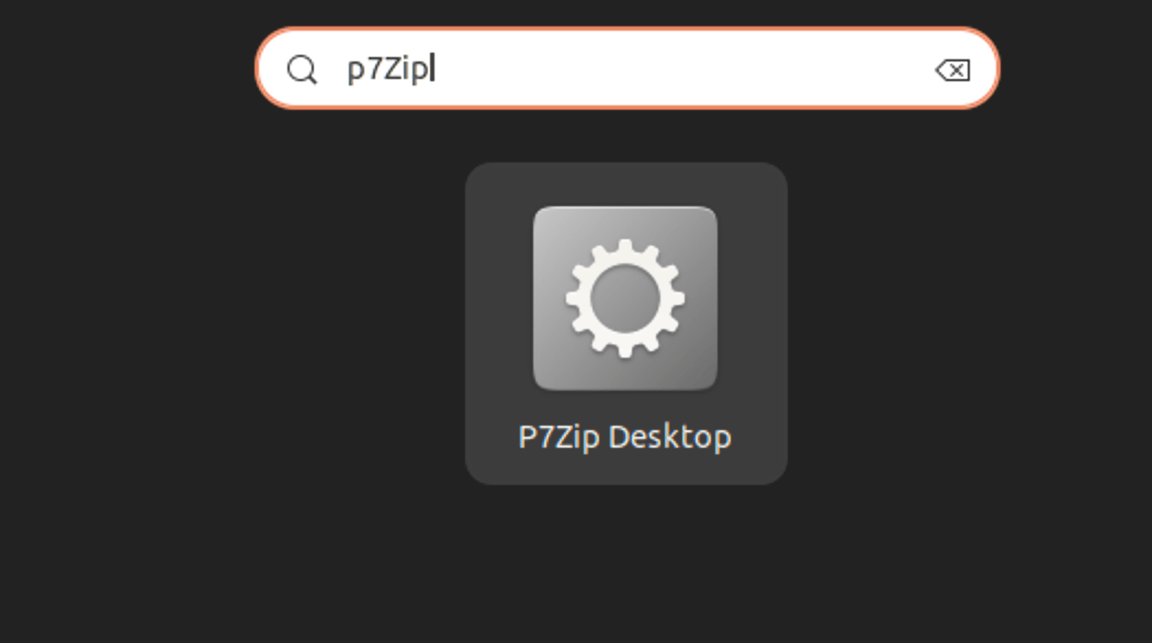 open p7zip desktop