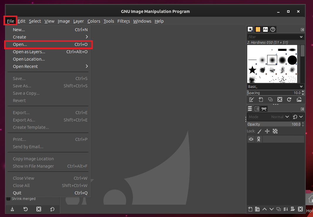 How to View Old Image Files on Linux Using GIMP: Step 3
