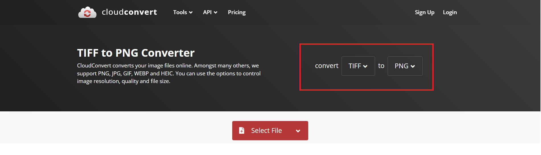 How to View Old Image Files Online Using CloudConvert: Step 2