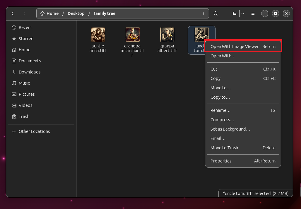 How To View Old Photo Files on Linux: Step 3