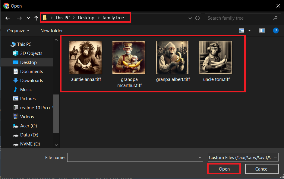 How To View Old Photo Files Online: Step 3