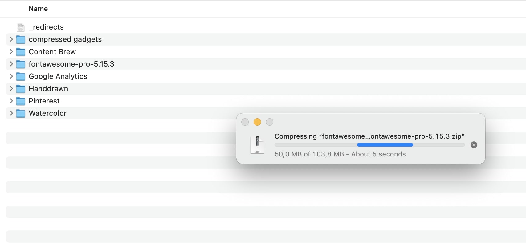 Step 4: Wait for compression