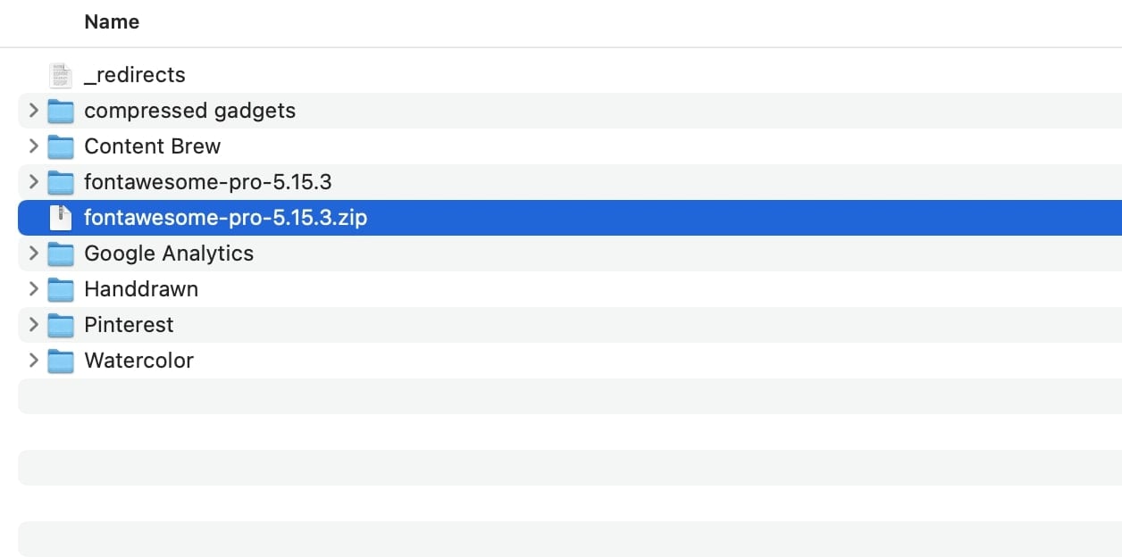 Step 5: Locate the zip file