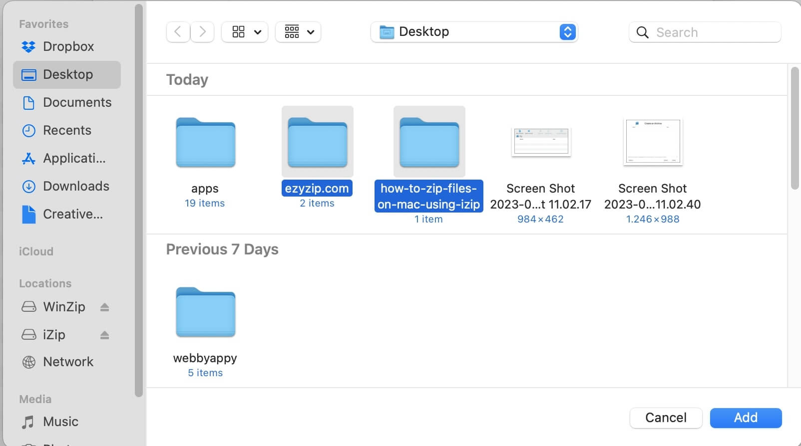 Select Files or Folders