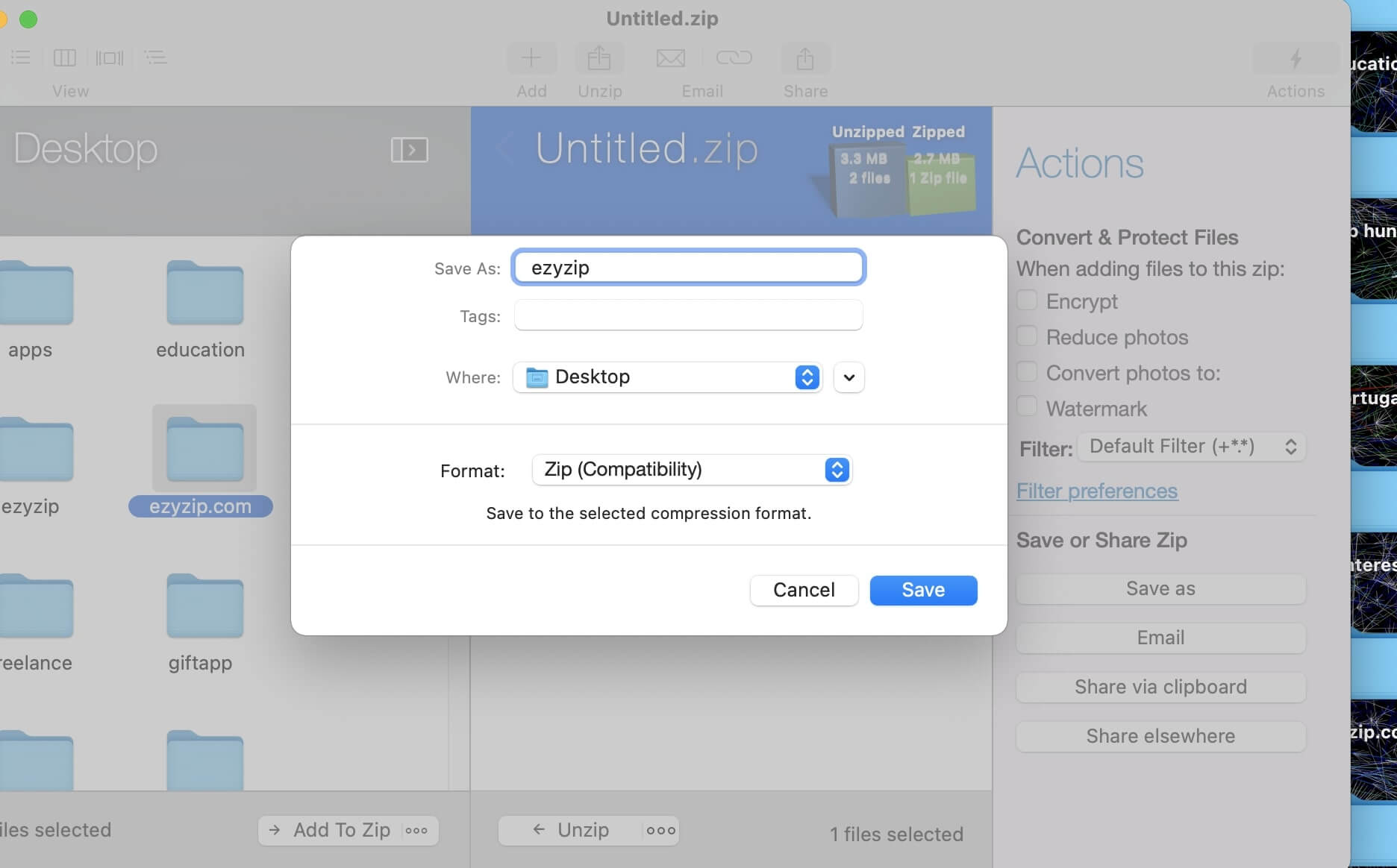 Configure Compression Options